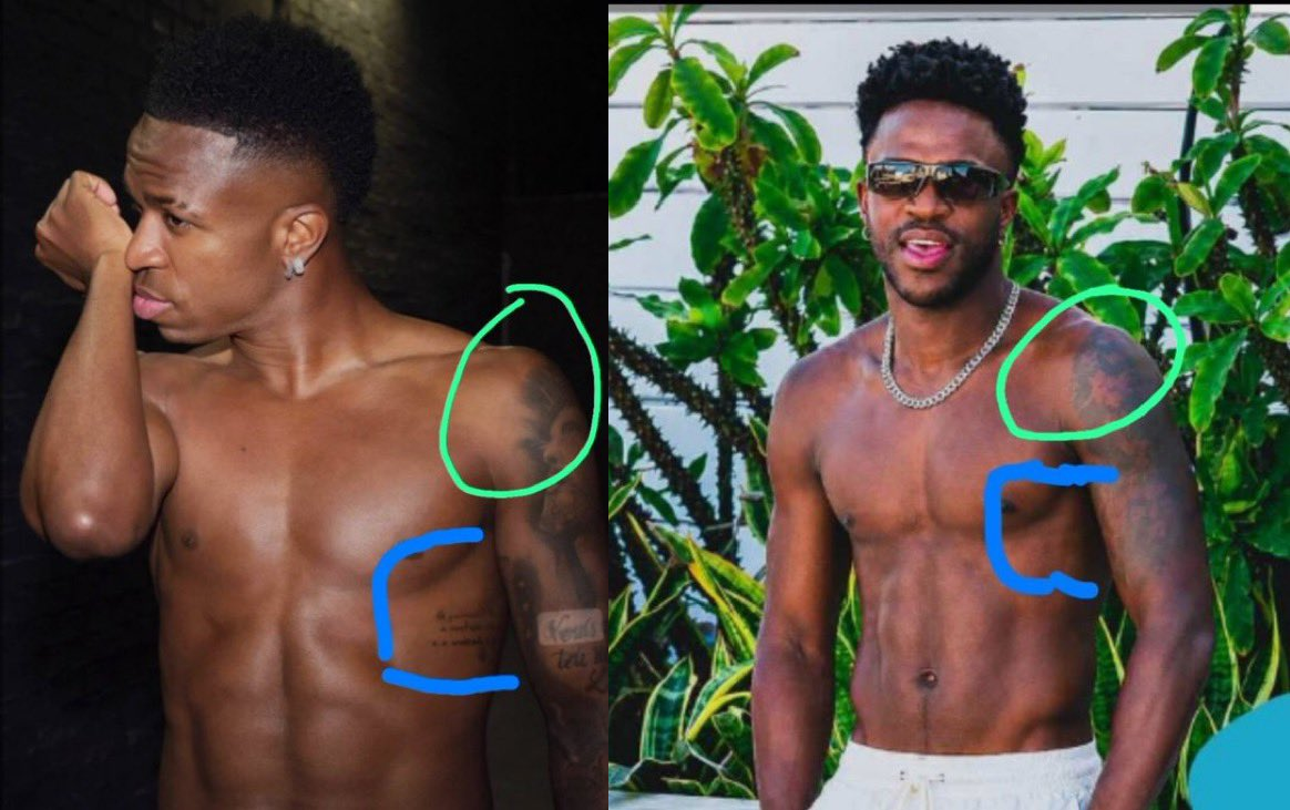 Foto comparativa de Vinícius Jr antes y ahora