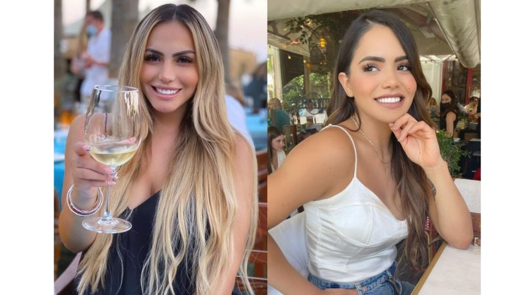 Hermanas de Adriano Zendejas, una cabello oscuro y otra cabello rubio.