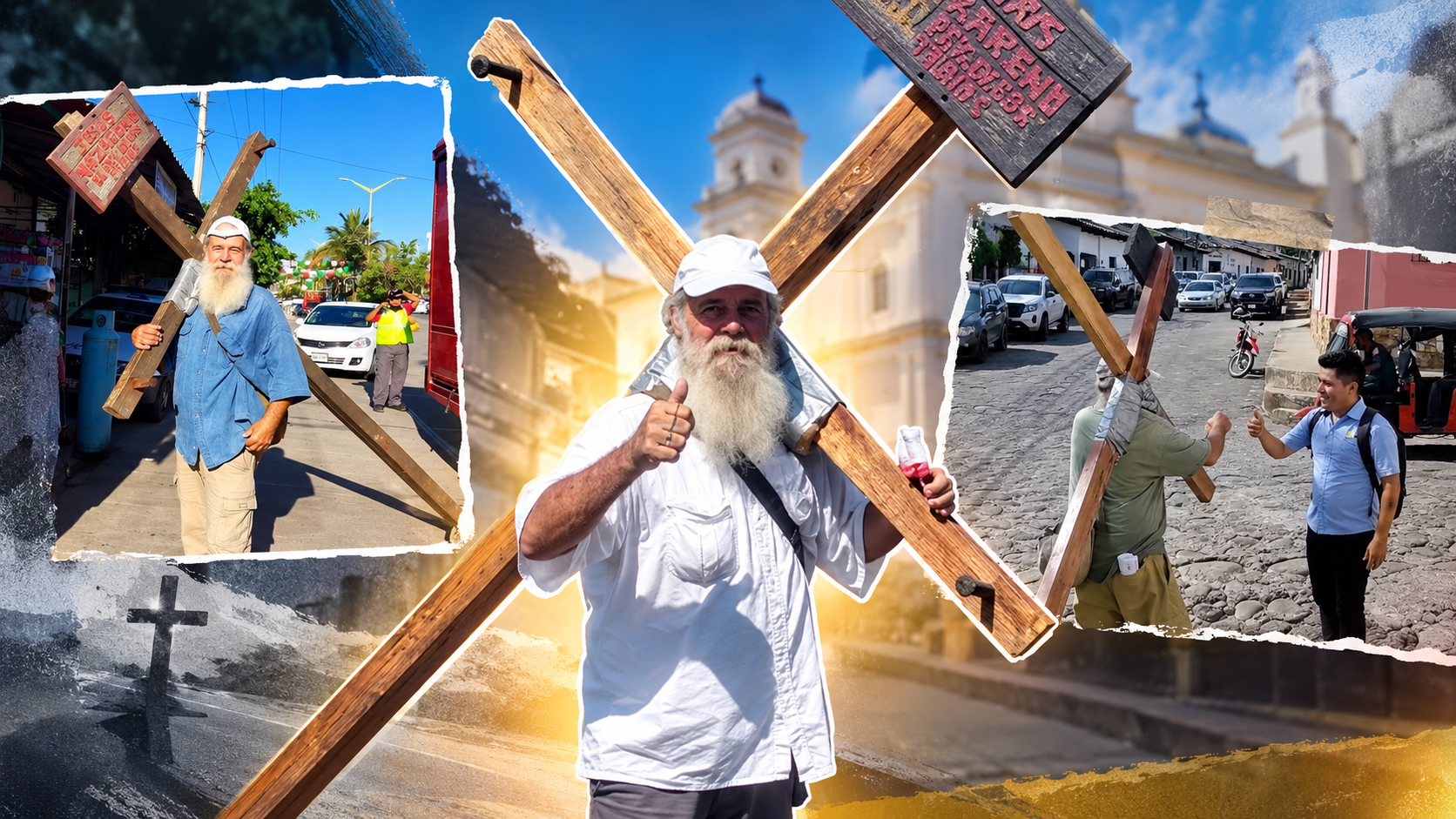¡Viacrucis! Peregrino asegura que Dios le mostró el camino y ahora recorre Honduras Imagen de ¡Viacrucis! Peregrino asegura que Dios le mostró el camino y ahora recorre Honduras
