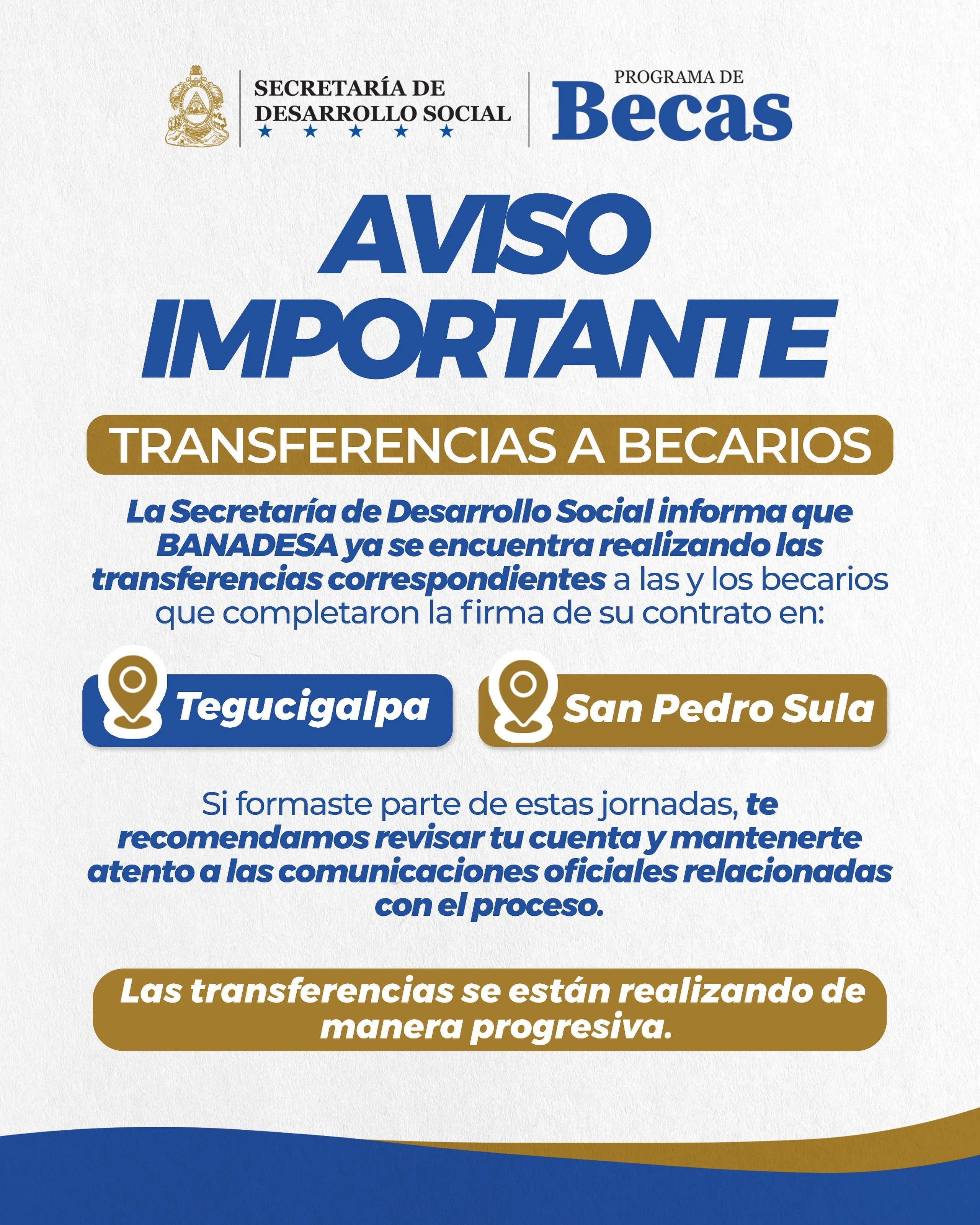 Comunicado Sedesol.