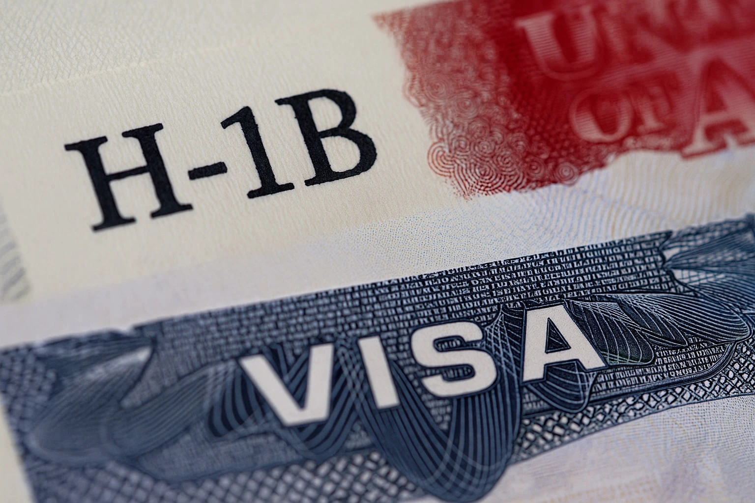 Imagen de referencia de visa H-1B.