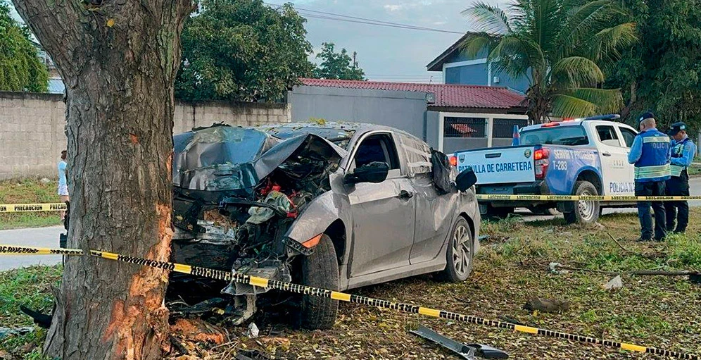 Imagen de un accidente de tránsito en San Pedro Sula