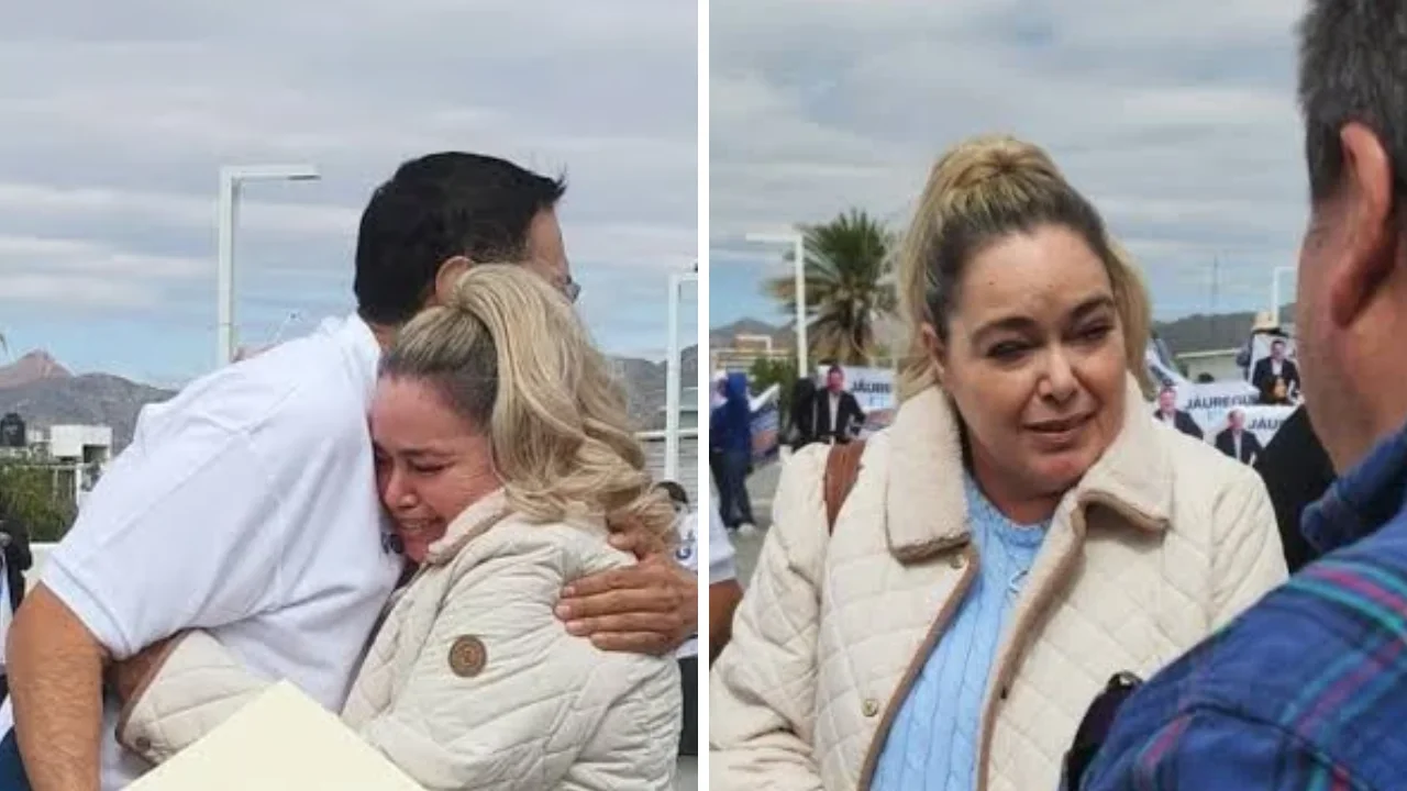 Collage de fotos de esposa de César Jáuregui