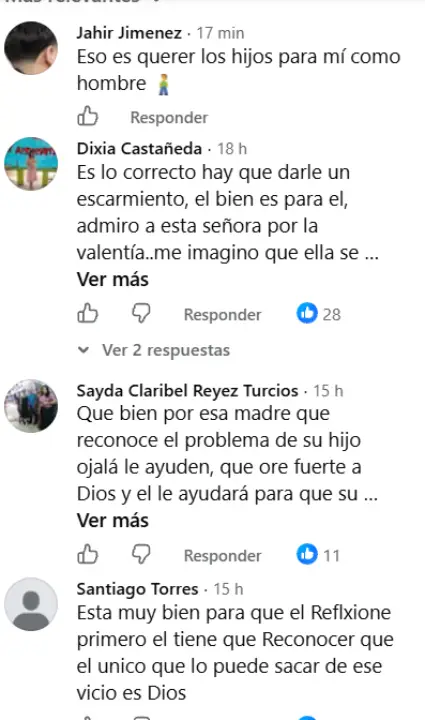 Madre pide prisión para su hijo
