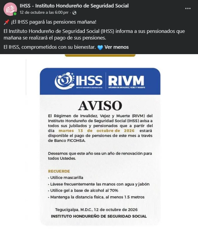 Cómo cobrar pensión del IHSS por otra persona