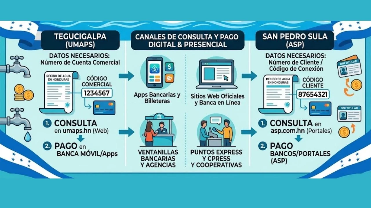 Cómo consultar y pagar el recibo de agua en Honduras