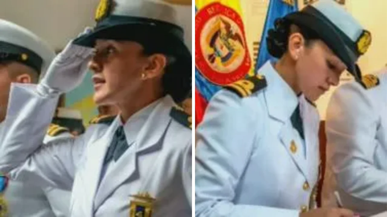 Collage de fotos de la oficial Daniela Nayarith García Ospino