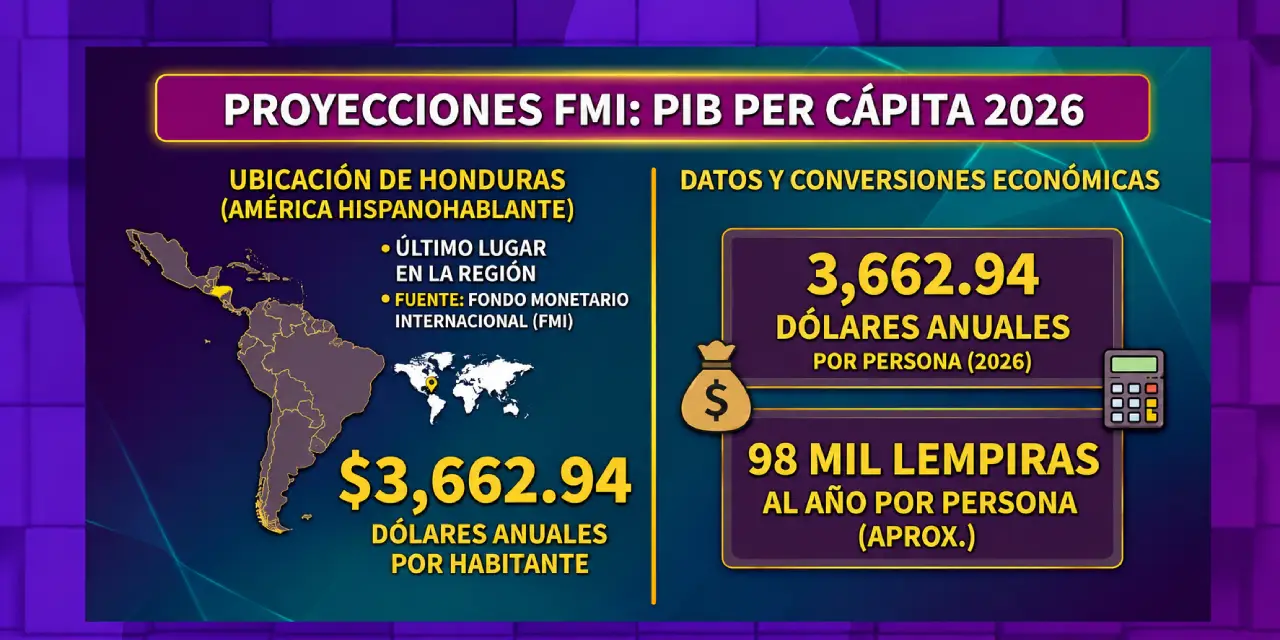 Proyecciones del PMI sobre el PIB Per Cápita de Honduras 2026.