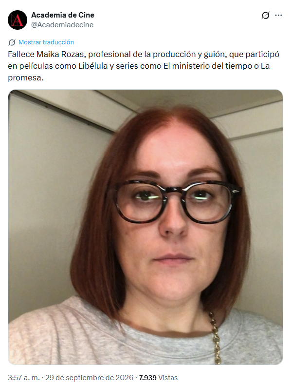 Maika Rozas, integrante del equipo de 'La Promesa'
