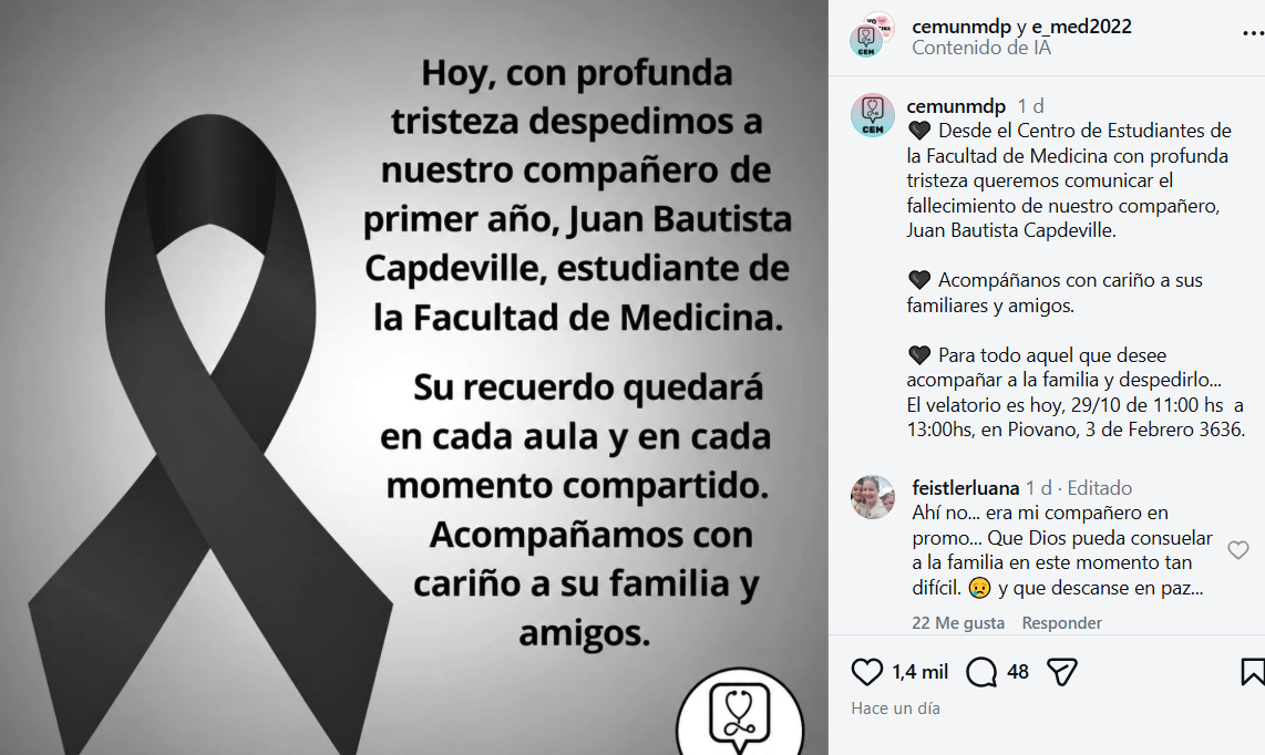 Juan Bautista Capdeville de qué murió