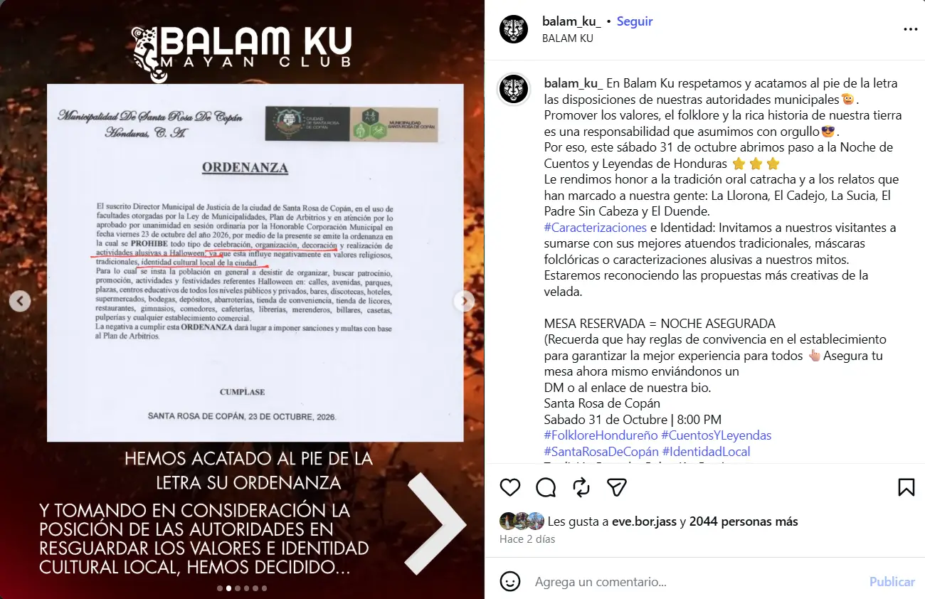 Alcaldía prohíbe realizar 'noche de cuentos y leyendas' en disco de Copán