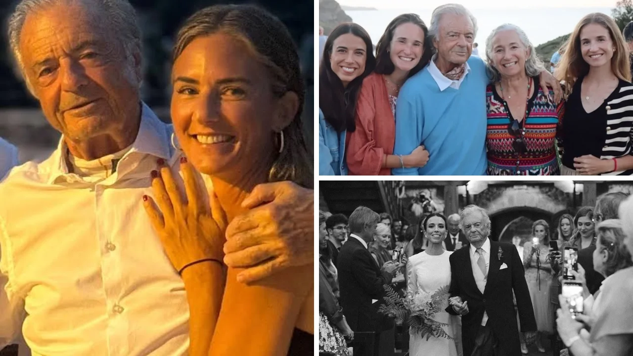Foto de Jacobo Corsini Muñoz de Rivera con sus hijas
