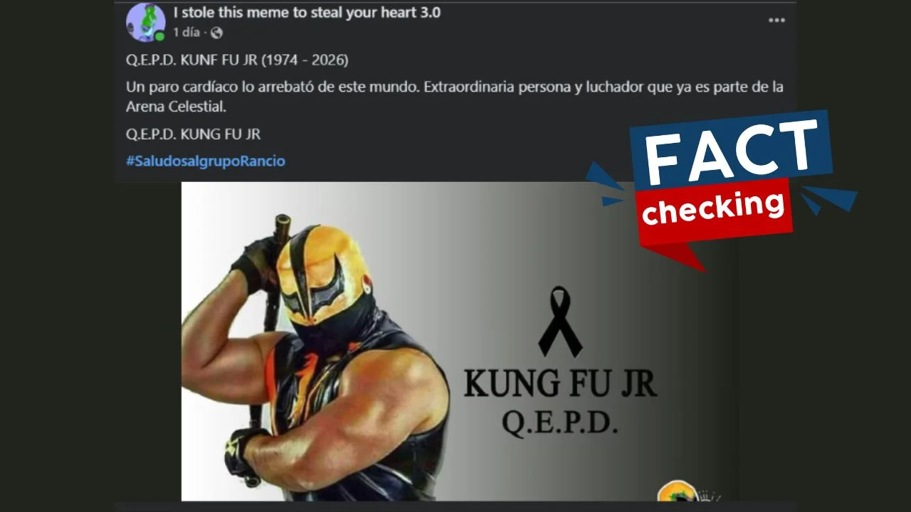 Publicación que afirma la muerte falsa de Kung Fu Jr