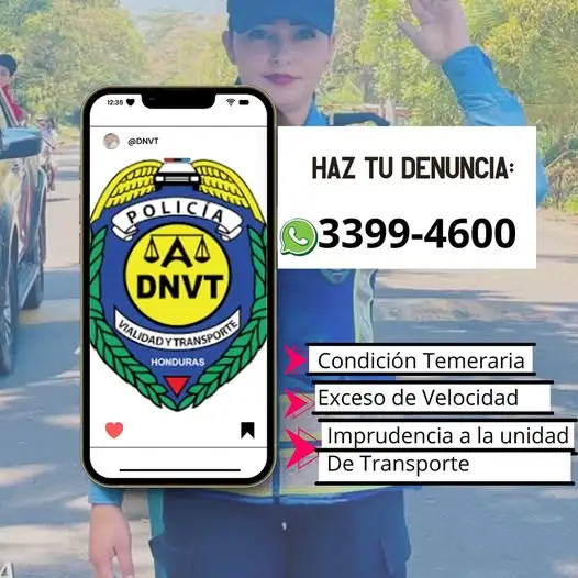 Línea de la DNVT a la que llamar en caso de denuncias