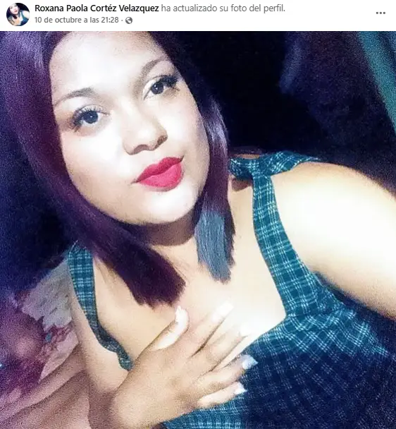Última foto compartida por Roxana en su cuenta de Facebook