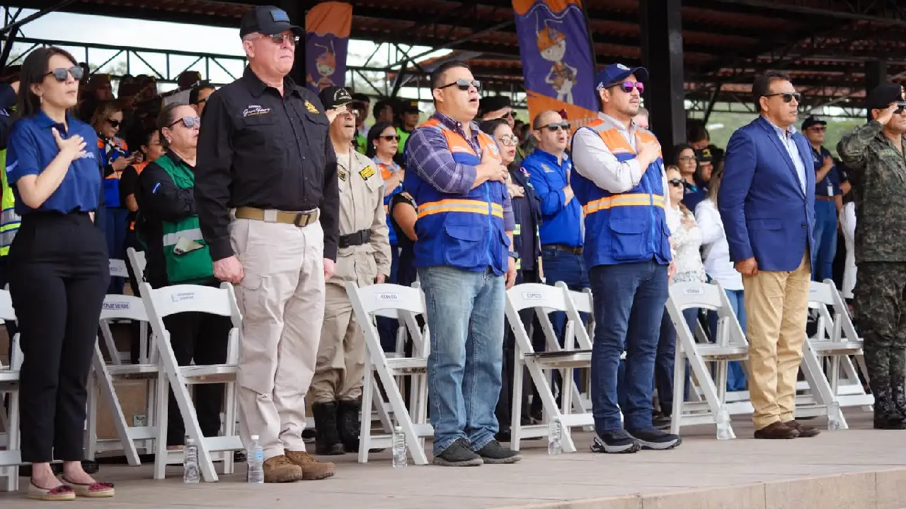 Autoridades de Copeco, Seguridad entre otras durante el lanzamiento de Conapremm