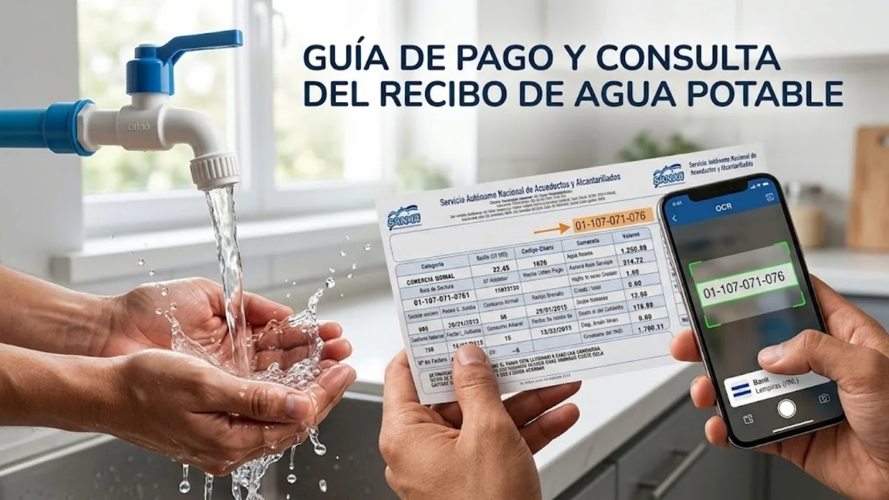 Cómo consultar y pagar el recibo de agua en Honduras, en línea o presencial Imagen de Cómo consultar y pagar el recibo de agua en Honduras, en línea o presencial