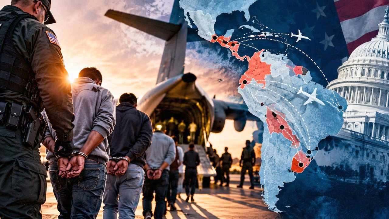 La red de países que abre sus puertas a los deportados de EE. UU. Imagen de La red de países que abre sus puertas a los deportados de EE. UU.