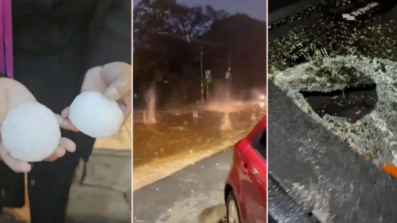 Cae granizo del tamaño de un puño y destrozos durante fuerte temporal Imagen de Cae granizo del tamaño de un puño y destrozos durante fuerte temporal