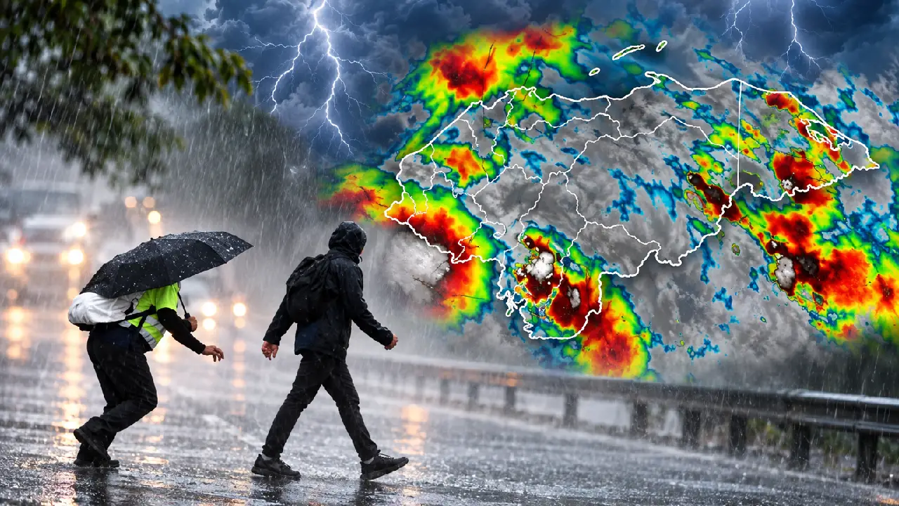 Onda tropical y vaguada provocarán lluvias este viernes en Honduras Imagen de Onda tropical y vaguada provocarán lluvias este viernes en Honduras