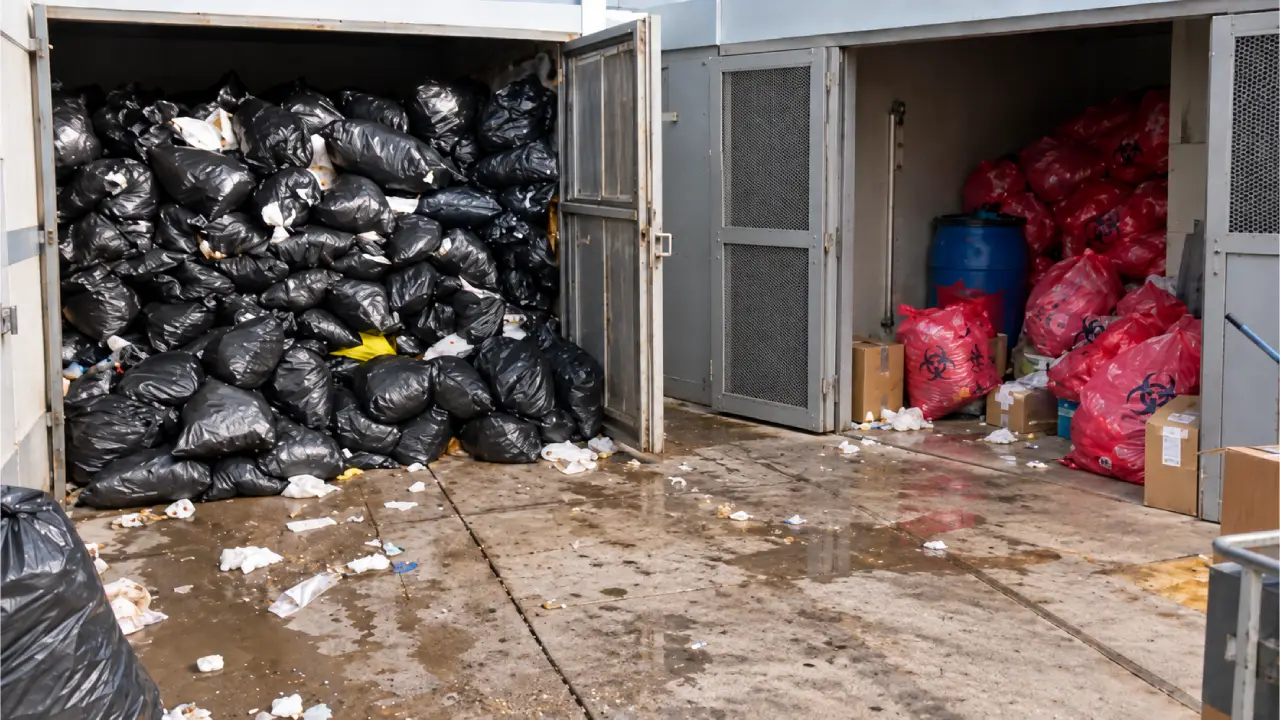 Empleados de cocina del HE suspenden labores por acumulación de basura y moscas Imagen de Empleados de cocina del HE suspenden labores por acumulación de basura y moscas