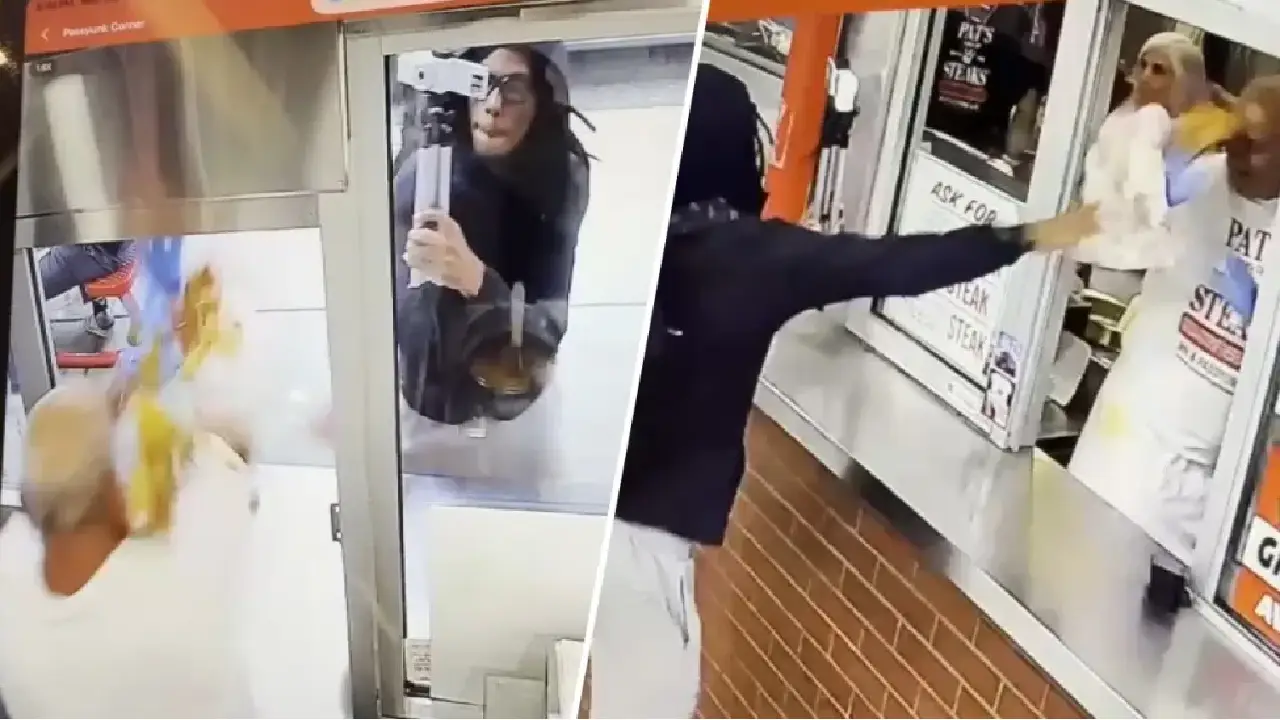 Influencer le tira comida en la cara a vendedor mientras grababa vídeo Imagen de Influencer le tira comida en la cara a vendedor mientras grababa vídeo