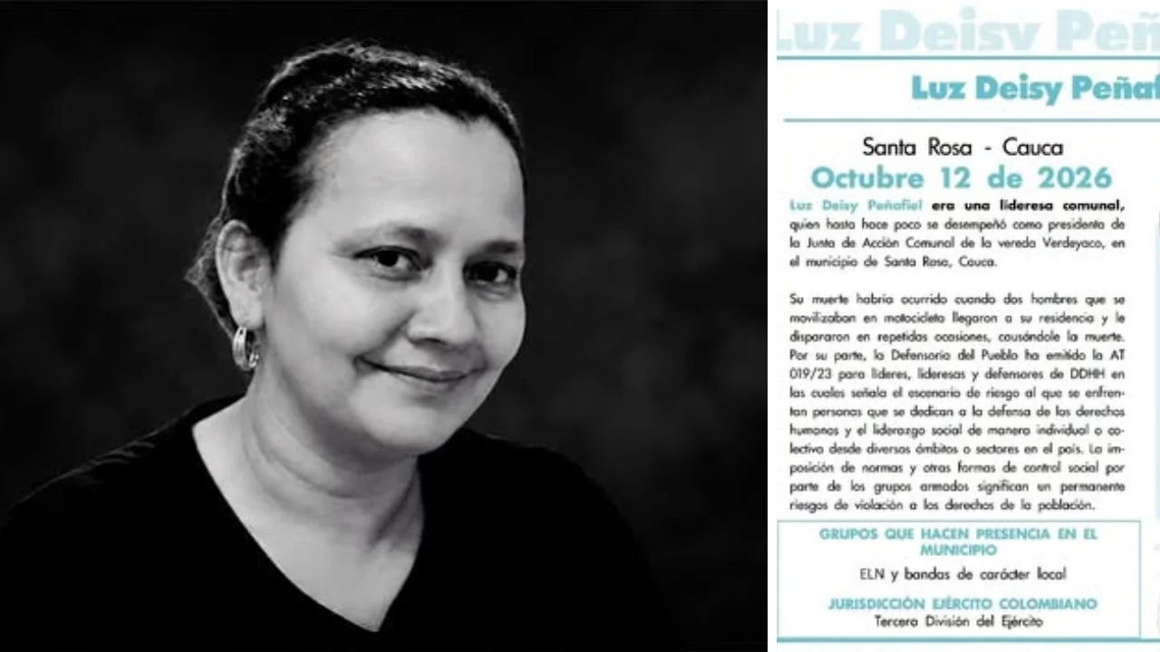 Luz Deisy Peñafiel muerte: ¿Quién era la lideresa social y qué le pasó? Imagen de Luz Deisy Peñafiel muerte: ¿Quién era la lideresa social y qué le pasó?
