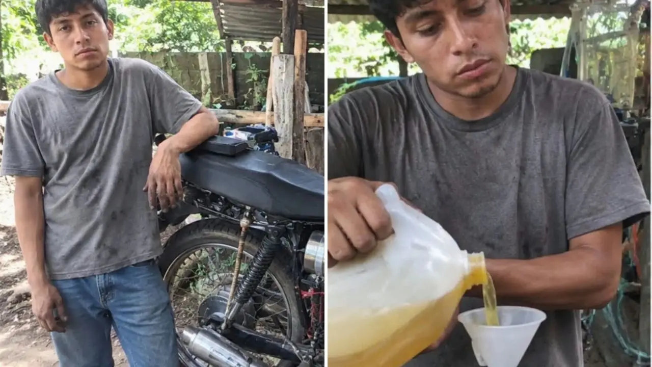 Salvadoreño adapta una moto con un sistema basado en orina y busca patentarla Imagen de Salvadoreño adapta una moto con un sistema basado en orina y busca patentarla