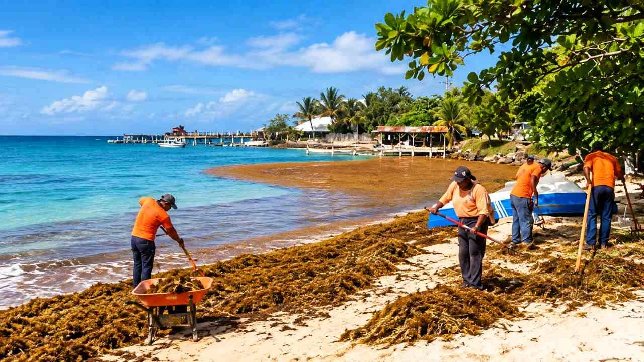 Honduras recoge el sargazo; México busca convertirlo en materia prima Imagen de Honduras recoge el sargazo; México busca convertirlo en materia prima