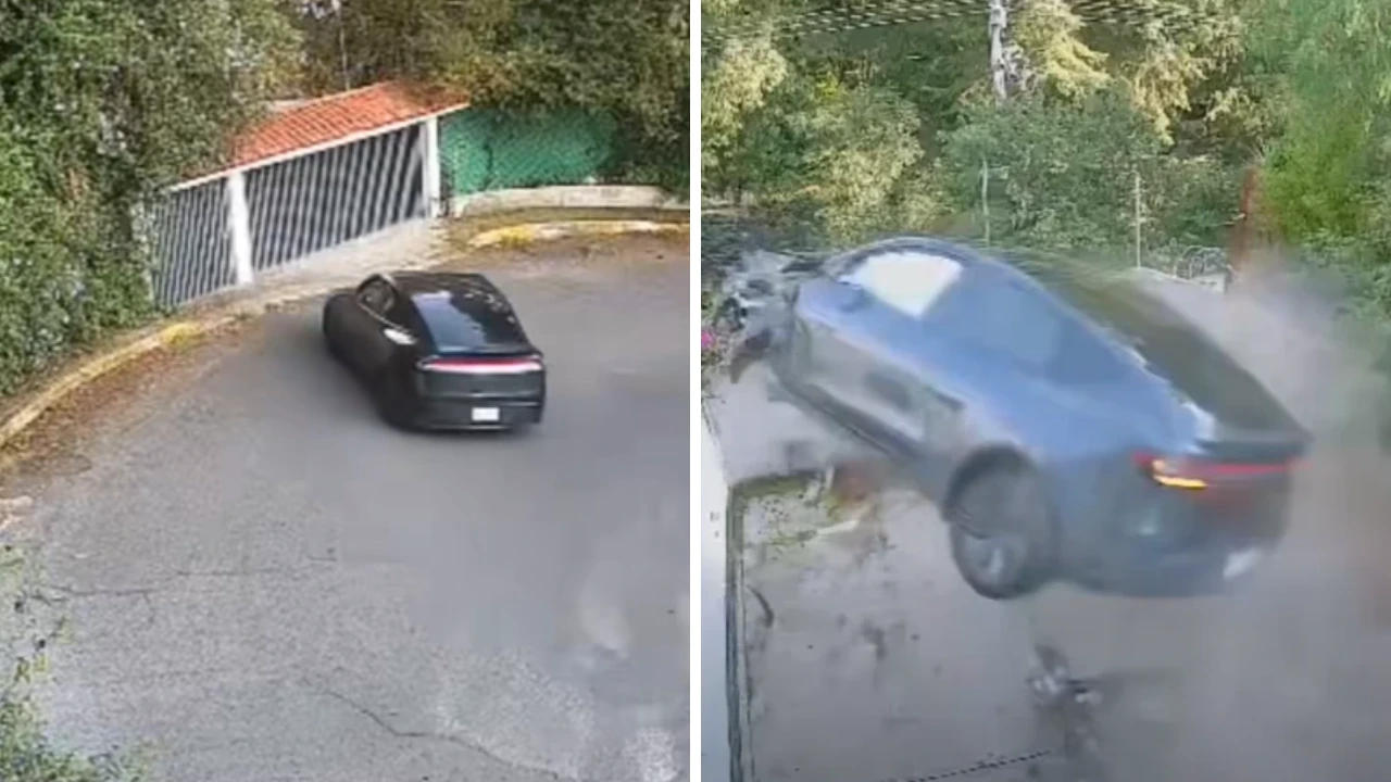 Un Tesla sale volando y atraviesa una vivienda tras perder el control en una curva Imagen de Un Tesla sale volando y atraviesa una vivienda tras perder el control en una curva