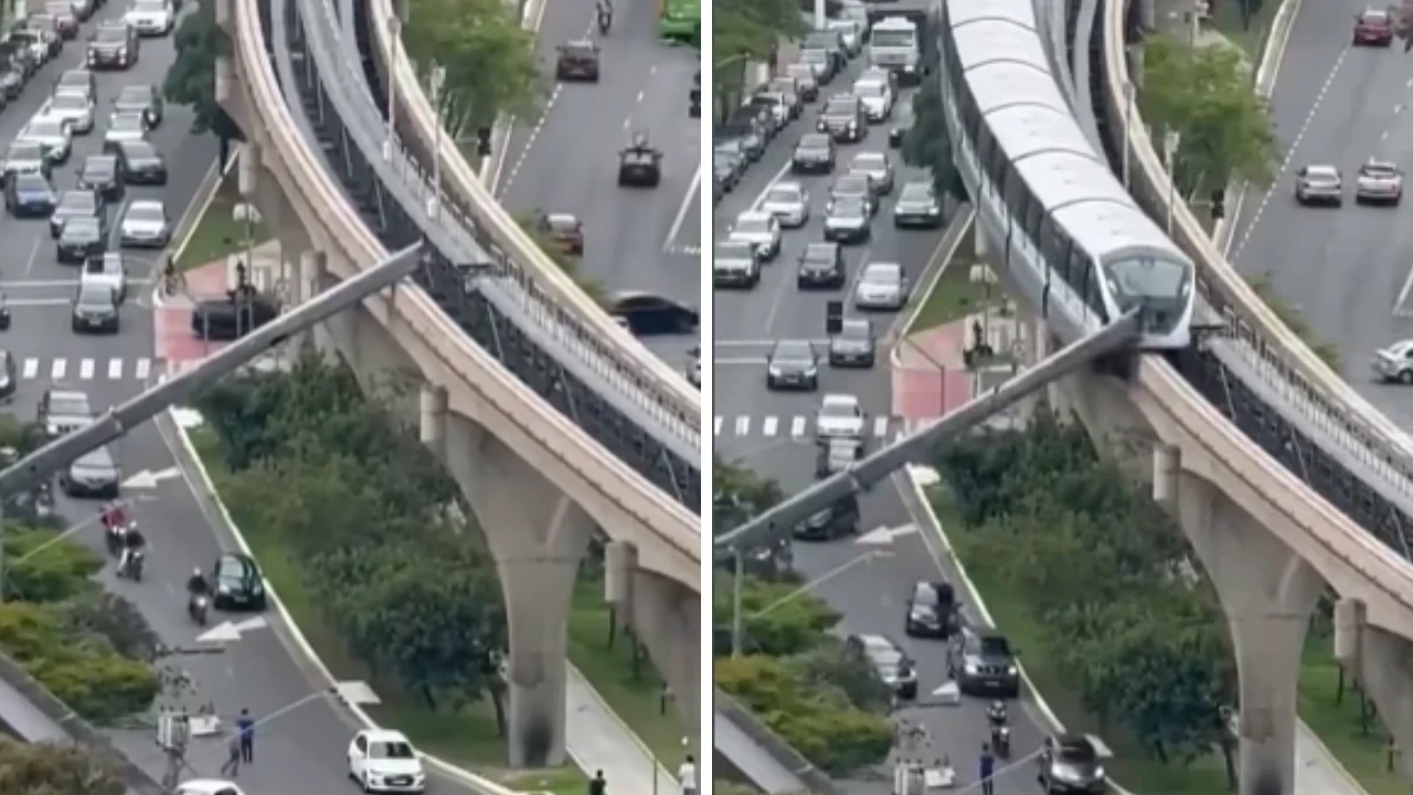 Video impactante: tren colisiona con grúa en pleno trayecto Imagen de Video impactante: tren colisiona con grúa en pleno trayecto