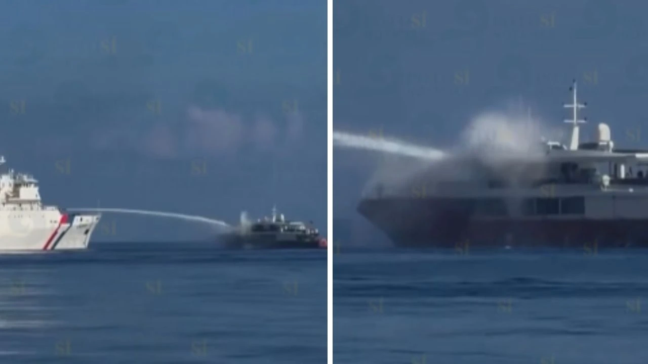 ¡A cañonazos de agua! Taiwán expulsó un barco chino que entró sin permiso Imagen de ¡A cañonazos de agua! Taiwán expulsó un barco chino que entró sin permiso