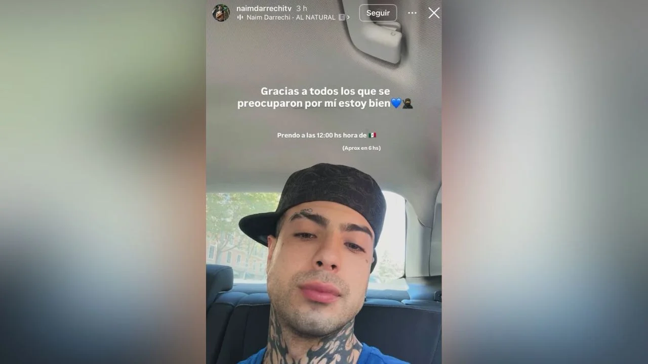 Historia de Instagram de Naim Darrechi