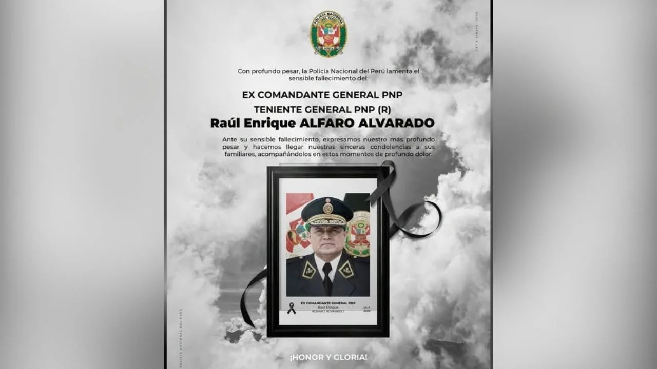 Condolencias institucionales de la PNP.