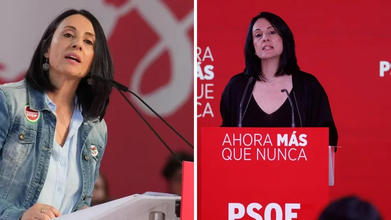 Collage de fotos de Rebeca Torró portavoz del PSOE