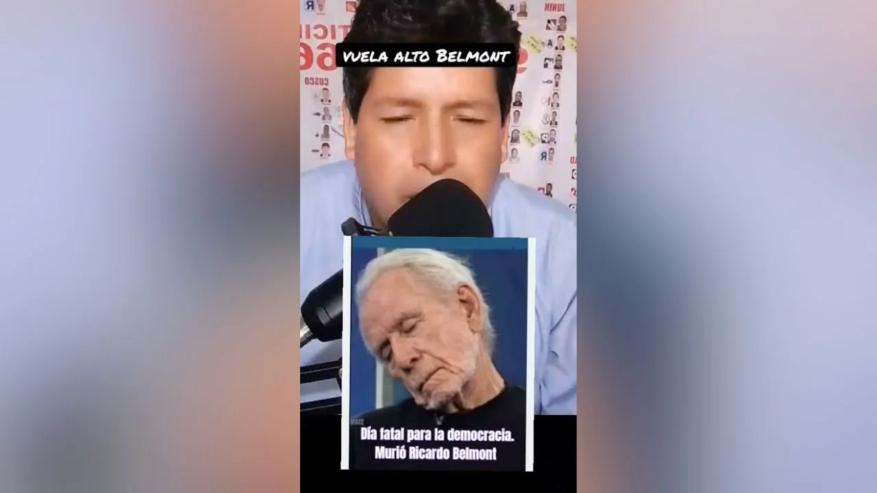 Publicación sobre la falsa muerte de Ricardo Belmont