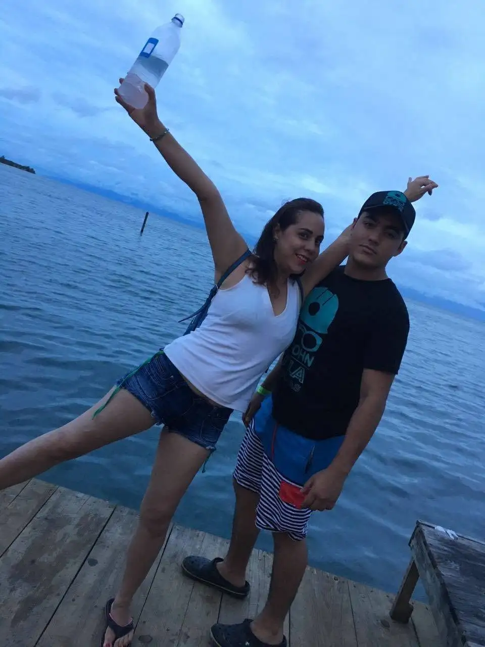 Carlos Collier y su madre